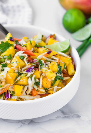 Spicy Ginger Honey Mango Slaw