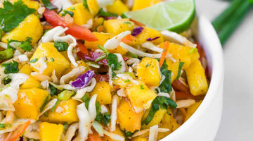 Spicy Ginger Honey Mango Slaw