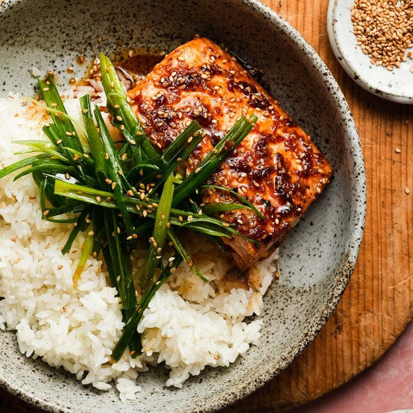 Caribbean Ginger Honey Glazed Salmon