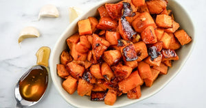 Ginger Honey Roasted Sweet Potatoes
